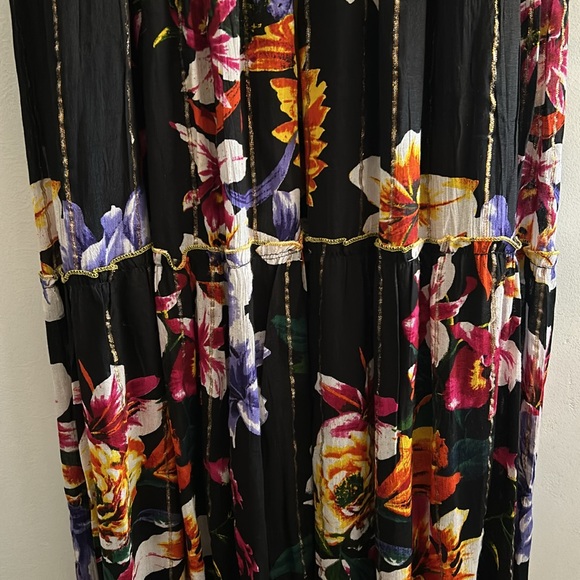 Me 2 Magic, Woman Size XL Black Multicolor Maxi Dress - Picture 4 of 10